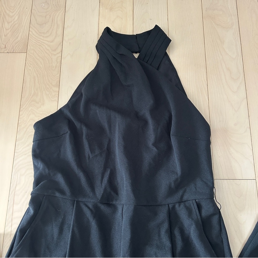 Rachel Roy Black Crossover Neck Jumpsuit - Picture 4 of 6